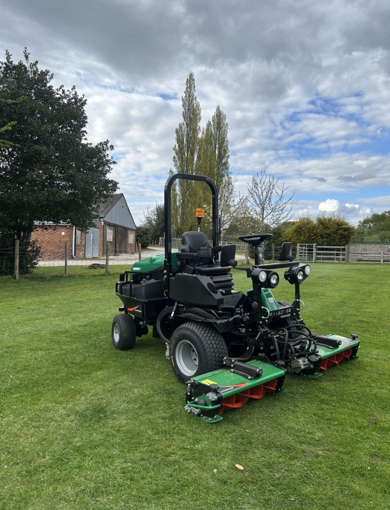 image of a ransoms mower owned by green space grounds maintenance to aid the provision of grounds maintenance to staffordshire, the midlands and the surrounding areas
